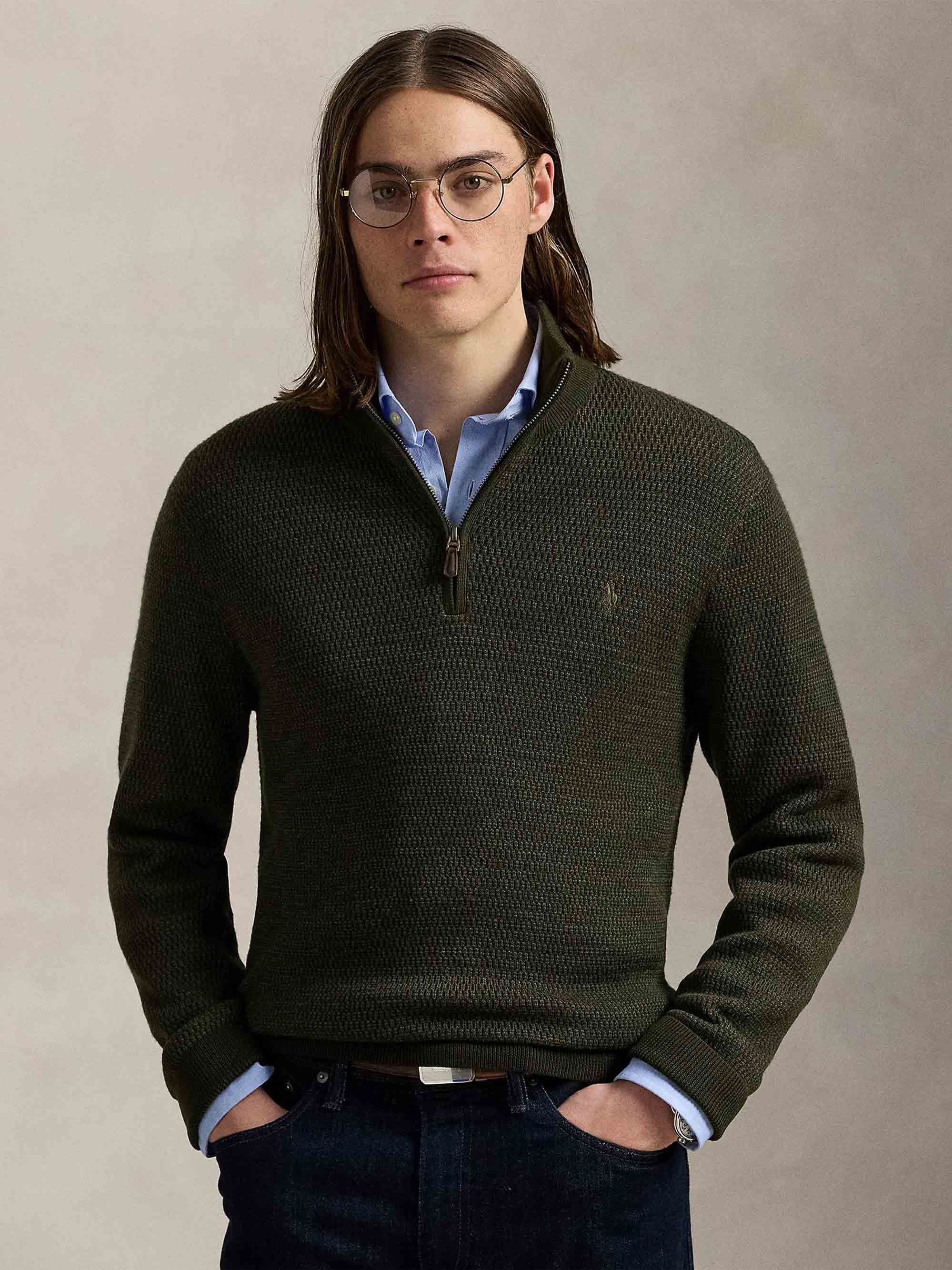 Polo Ralph Lauren - Men's Washable Wool Quarter-Zip Sweater