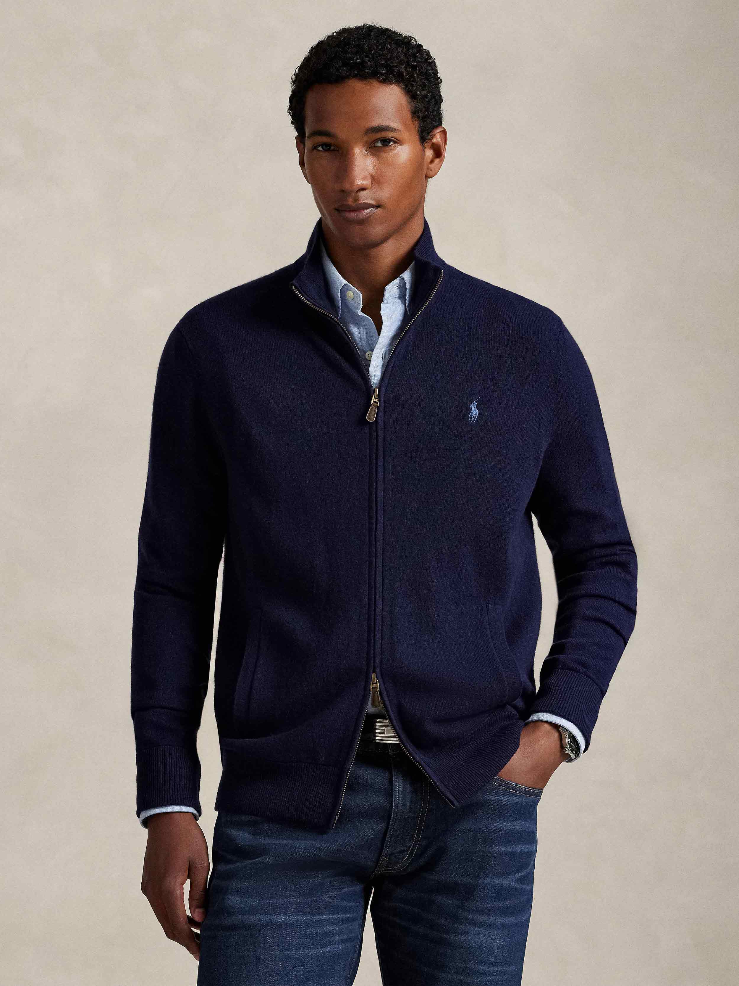Polo Ralph Lauren - Men's Embroidered Logo Zip-Up Cardigan