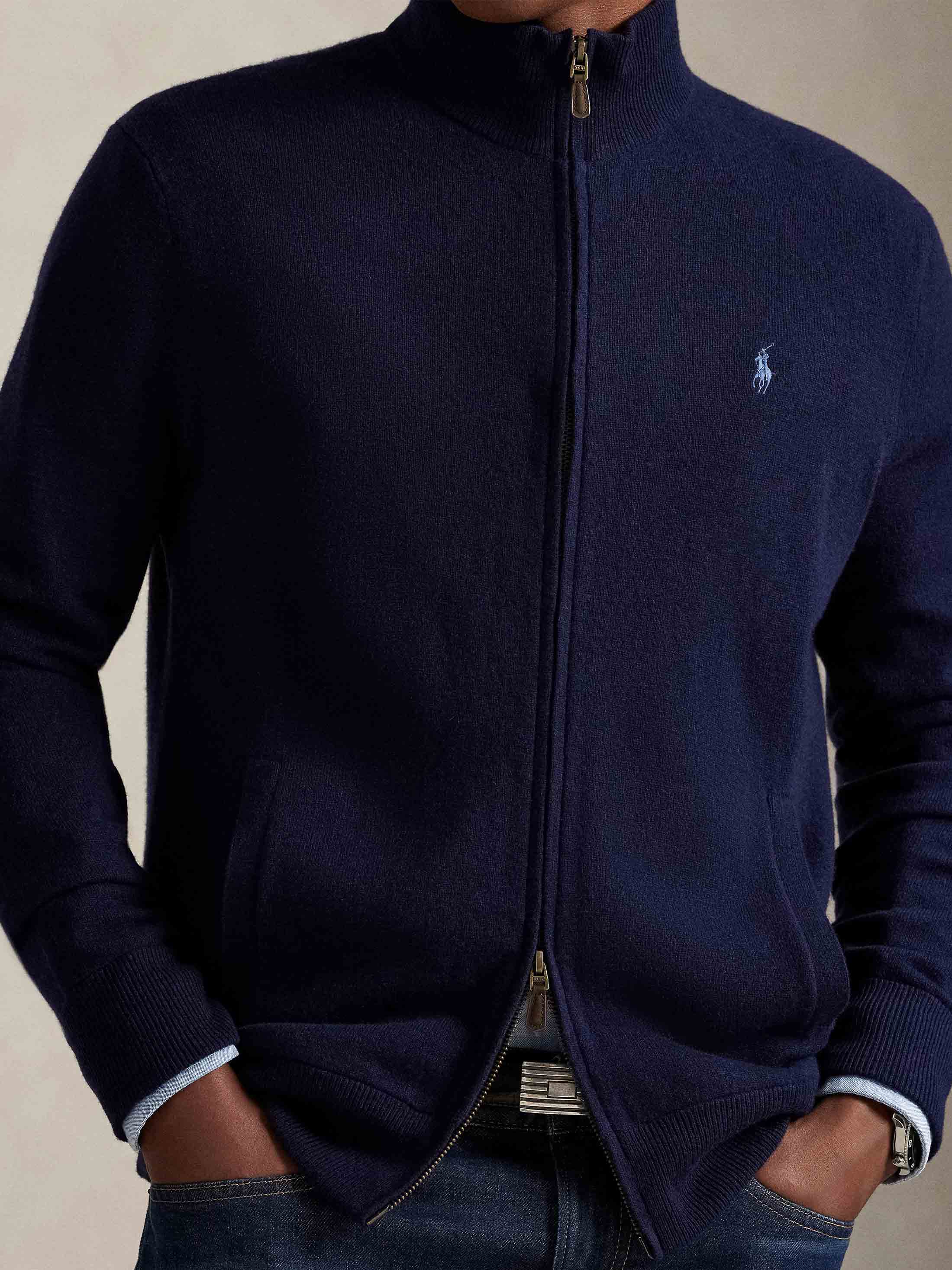Polo Ralph Lauren - Men's Embroidered Logo Zip-Up Cardigan