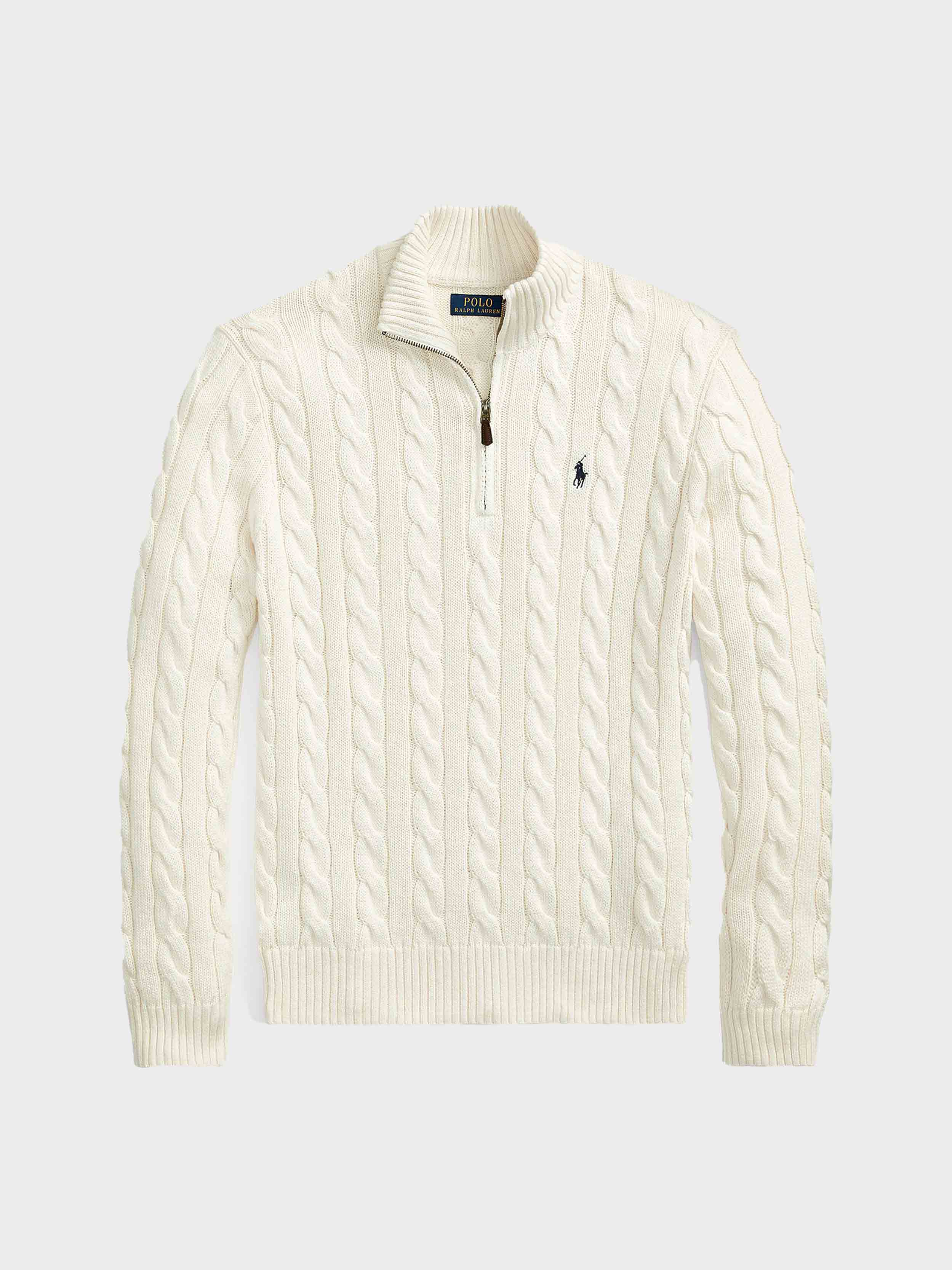 Polo Ralph Lauren - Men's Cable-Knit Cotton Quarter-Zip Sweater