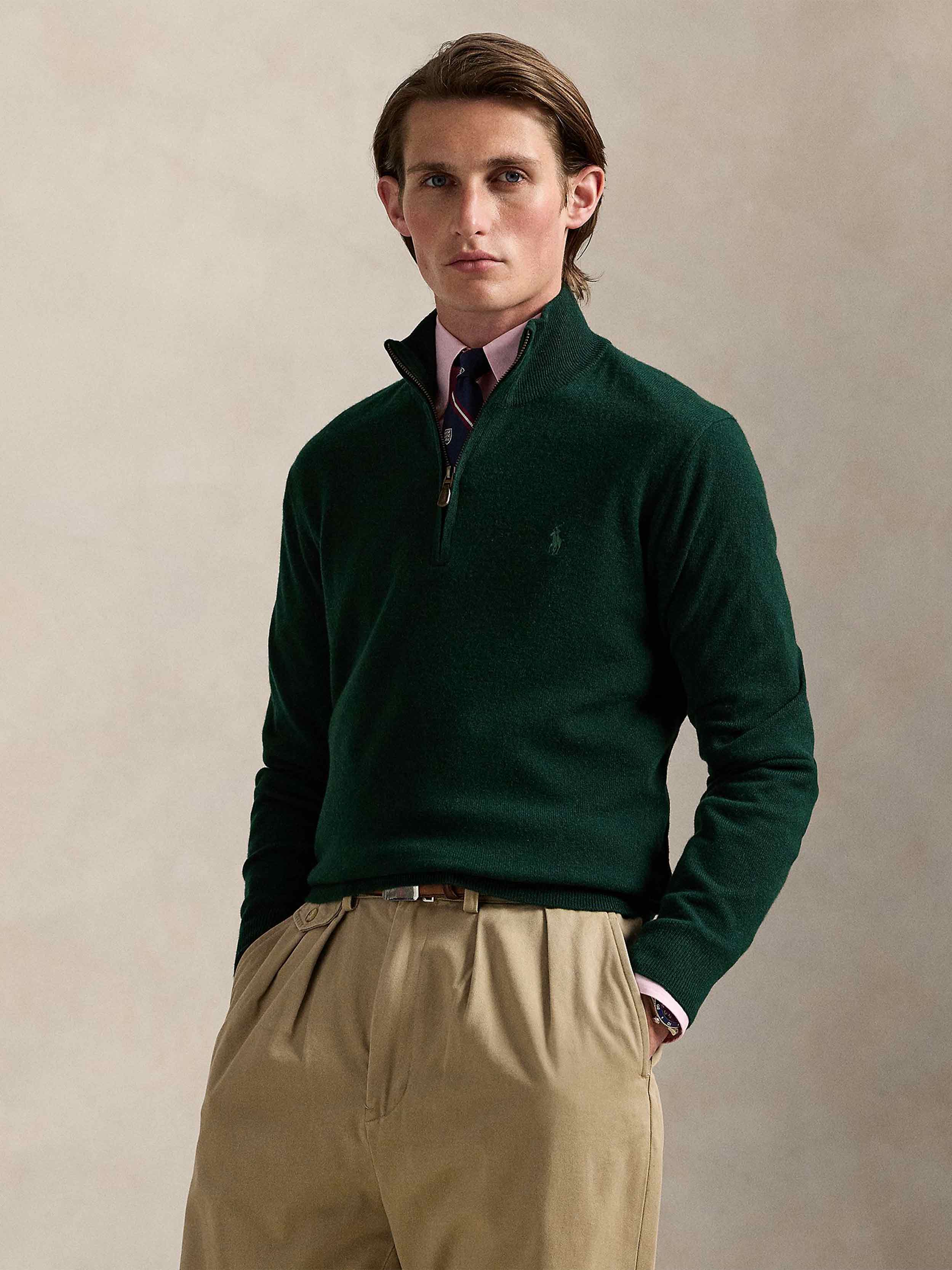 Polo Ralph Lauren - Men's Wool Quarter-Zip Sweater