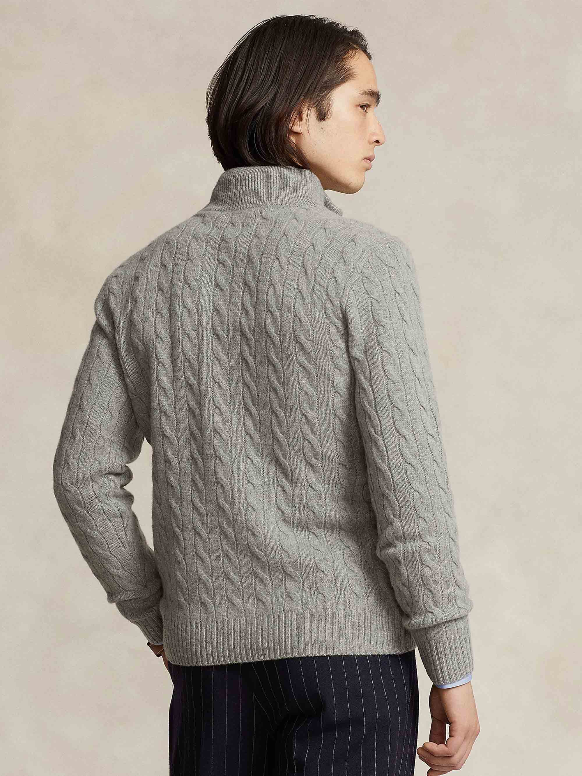 Polo Ralph Lauren - Men's Cable-Knit Wool-Cashmere Zip Sweater
