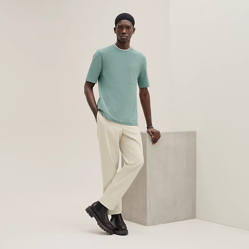 T-Shirt Hermes - Piqûres Sellier - Vert