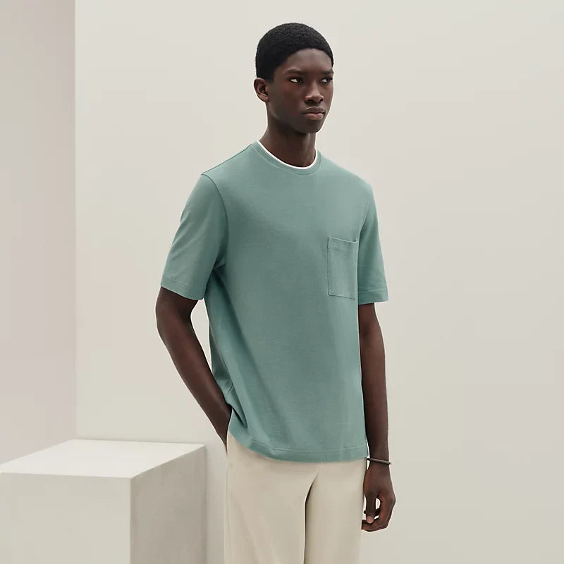 T-Shirt Hermes - Piqûres Sellier - Vert