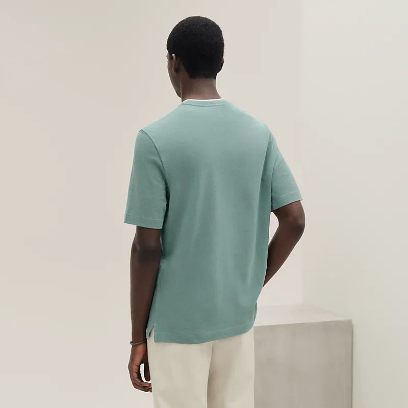 T-Shirt Hermes - Piqûres Sellier - Vert