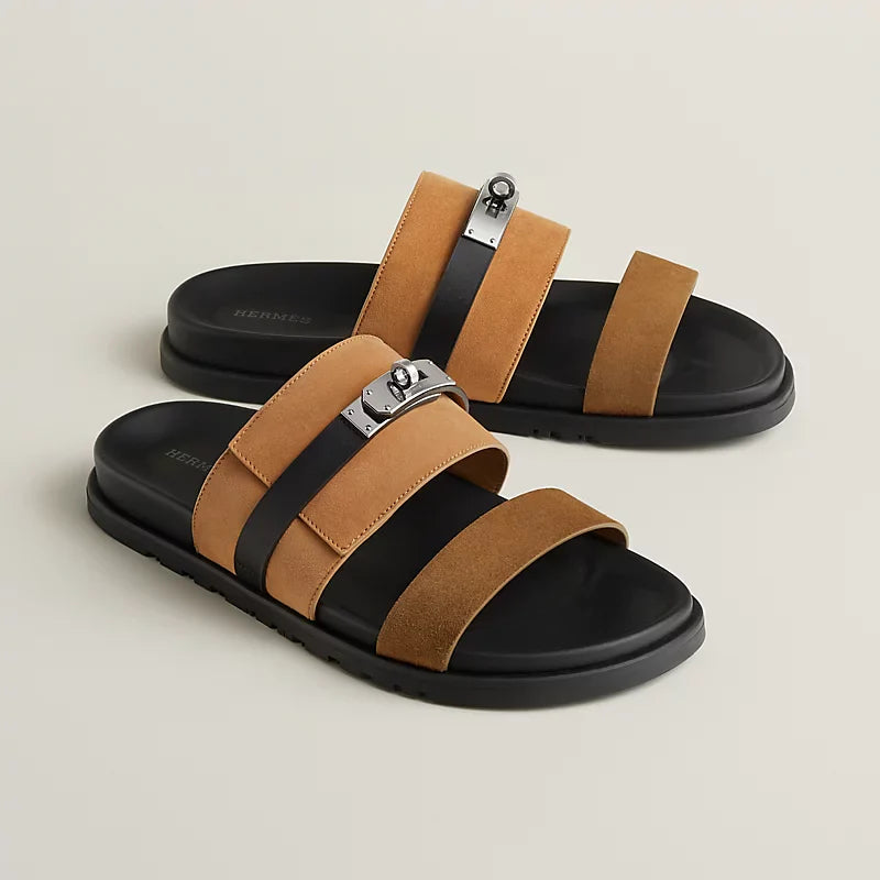 Sandales Hermes - Jackson - Marron