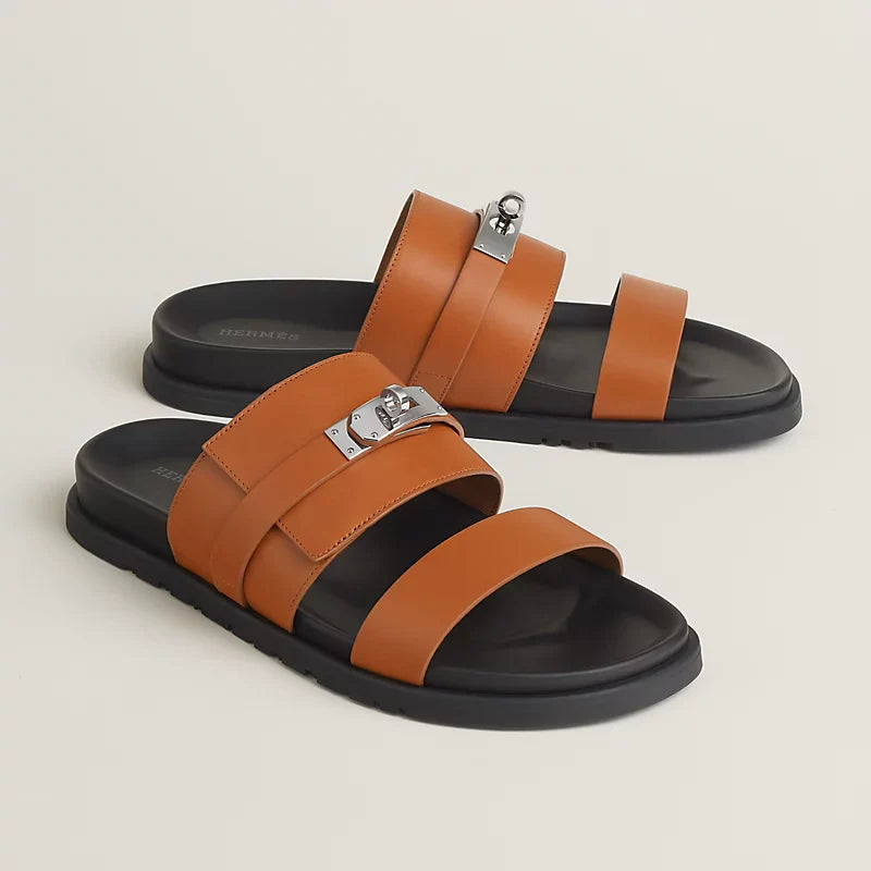 Sandales Hermes - Jackson - Marron