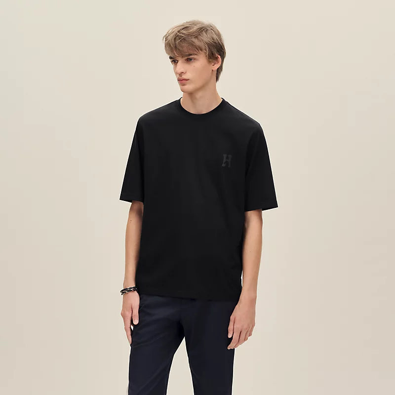 T-Shirt Hermes - Mini patch cuir « H'Cheval »