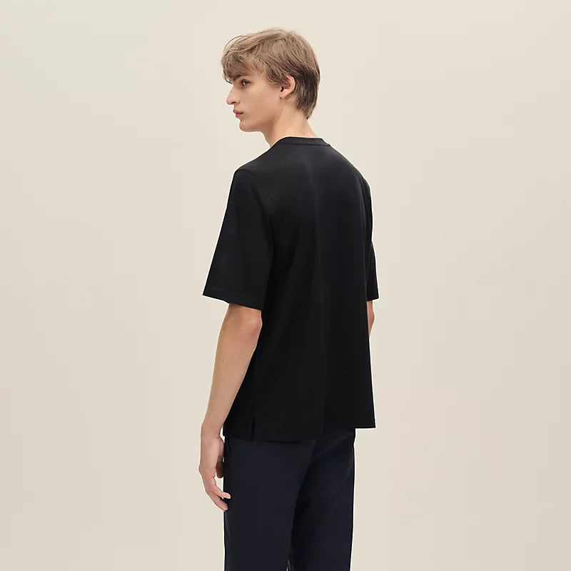 T-Shirt Hermes - Mini patch cuir « H'Cheval »