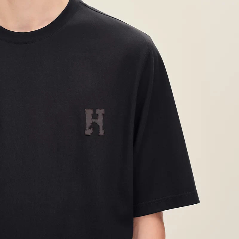 T-Shirt Hermes - Mini patch cuir « H'Cheval »