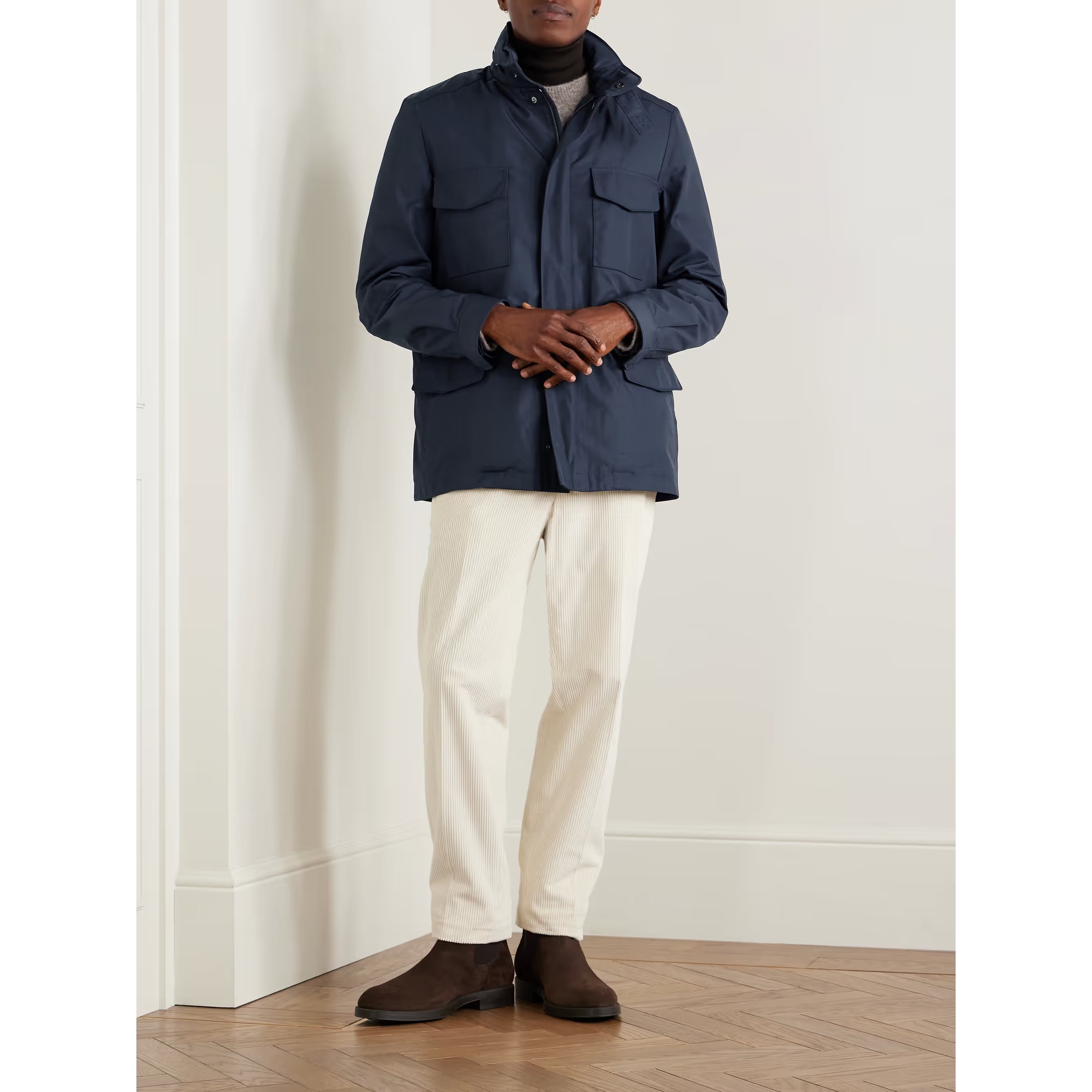 Jacket Loro Piana - Militaire Traveller - Bleu Marine